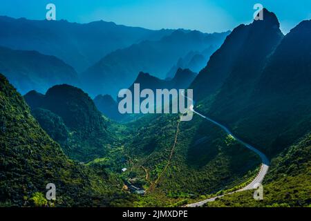 Landschaftliche Ansicht der Provinz Ha Giang Stockfoto