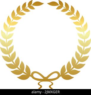 Goldener Prämienkranz. Luxuriöser dekorativer Rahmen mit Blumenmuster Stock Vektor