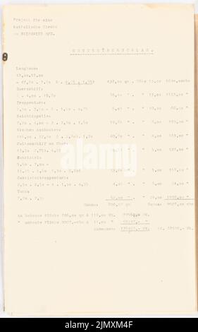 Klomp Johannes Franziskus (1865-1946), Katholische Kirche, Seichwitz (10,1910): Erklärungsbericht Seite 3. Schreibmaschine auf Papier, 34,5 x 21,5 cm (inkl. Kanten scannen) Stockfoto