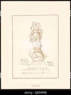 Thiede R., St. Martin Pfalz, Münster. (Aus: Reisestudien, Berlin 1910) (1910-1910): Perspektivische Ansicht. Druck auf Papier, 49,2 x 38,9 cm (einschließlich Scankanten) Stockfoto