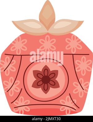Symbol des Geschenkpakets „Red chuseok“ Stock Vektor