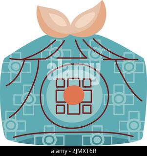 chuseok Geschenkpaket Symbol isoliert Stock Vektor
