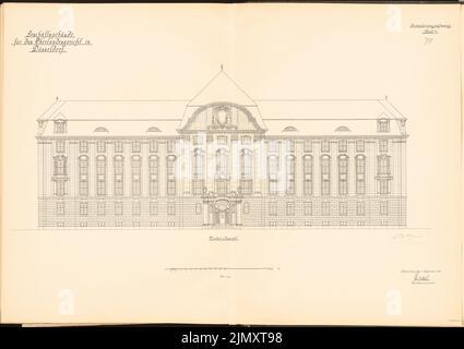 Unbekannter Architekt, Oberlandesgericht Düsseldorf (1910): Vorderansicht 1: 100. Lithographie auf Papier, 66,7 x 94,3 cm (einschließlich Scankanten) Stockfoto