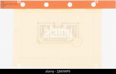 Encke Friedrich August (1861-1931), Garten Schmeil, Heidelberg (1910-1910): Rosengarten, 1: 100. Bleistift auf Transparent, 51 x 86,1 cm (einschließlich Scankanten) Stockfoto