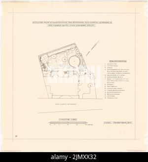 Encke Friedrich August (1861-1931), Garten Langen, Köln (12,1913): Abteilung 1: 250. Leichter Bruch auf Karton, 67 x 65,3 cm (inklusive Scankanten) Stockfoto