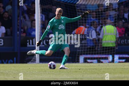 Peterborough, Großbritannien. 06. August 2022. Lucas Bergstrom (PU) beim Spiel Peterborough United gegen Morecambe, EFL League One, im Weston Homes Stadium, Peterborough, Cambridgeshire. Kredit: Paul Marriott/Alamy Live Nachrichten Stockfoto