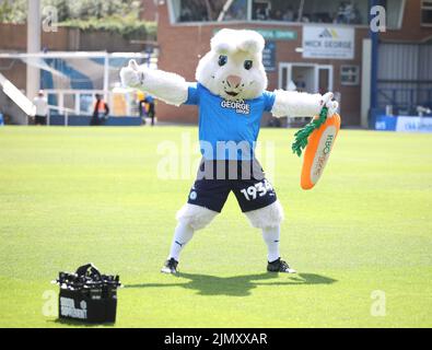 Peterborough, Großbritannien. 06. August 2022. Peter Burrows beim Peterborough United gegen Morecambe, EFL League One Match, im Weston Homes Stadium, Peterborough, Cambridgeshire. Kredit: Paul Marriott/Alamy Live Nachrichten Stockfoto