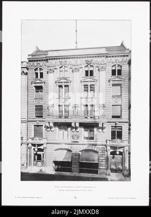Gause K., Wohn- und Geschäftshaus Französische Straße, Berlin. (Aus: Moderne Neubauten, 4. Jahre, Hrsg. W. Kick) (1894-1894): Aussicht. Leichter Druck auf Papier, 44,7 x 32,6 cm (einschließlich Scankanten) Stockfoto