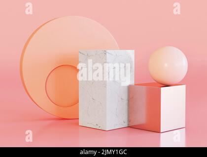Szene abstrakt 3D geometrischen Hintergrund Stockfoto