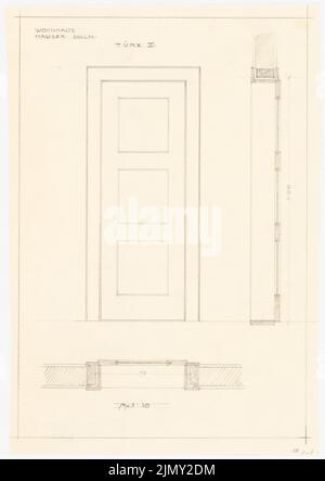 Rüster Emil (1883-1949), Hauser Wohngebäude in Solln (1910-1911): Tour II 1:10. Bleistift auf Transparent, 36,6 x 26 cm (einschließlich Scankanten) Stockfoto