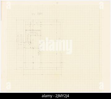 Rüster Emil (1883-1949), Erholungsheim im Reitbuch bei Augsburg (1911): Lageplan. Bleistift auf Papier, 39,1 x 46,8 cm (einschließlich Scankanten) Stockfoto