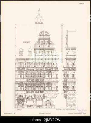 Roth Karl, Vorbilder für Hausfronten an der Kölner Rheinuferstraße. Das Ergebnis d. Wettbewerb, beworbene d. Stadt Köln, Schnitt. v. Richard Landé, Le (1901-1901): Views. Drucken auf Papier, 43,1 x 33,5 cm (einschließlich Scankanten) Stockfoto