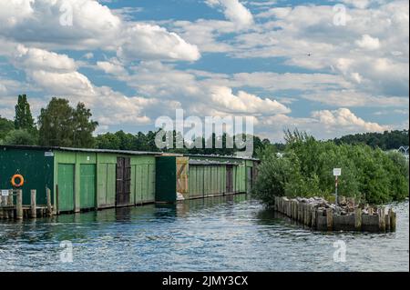 Bootshaus Stockfoto