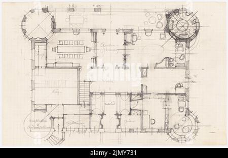 Rüster Emil (1883-1949), Villa (1917): Grundriß. Bleistift auf Papier, 21,7 x 33,6 cm (einschließlich Scankanten) Stockfoto