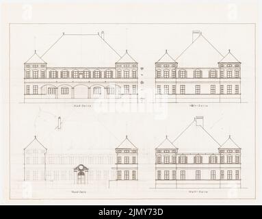 Rüster Emil (1883-1949), Villa (1917): 4 Aufrufe. Tinte und Bleistift auf Transparent, 47 x 60,1 cm (einschließlich Scankanten) Stockfoto