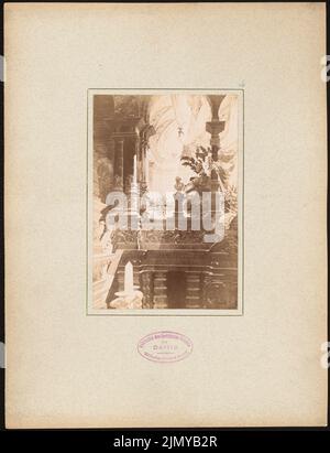 Sehring Bernhard (1855-1941), Einblick in das Vestibül. (Aus: Ideales Projekt für ein deutsches Künstlerhaus und Workshop in Rom, Berlin 1886.) (1886-1886): Ansicht. Foto auf Papier, 32 x 24,5 cm (einschließlich Scankanten) Stockfoto