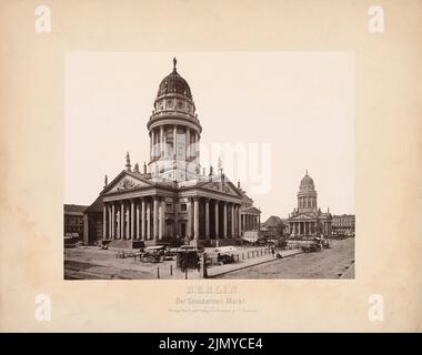 Gontard Carl von (1731-1791), Gendarmenmarkt und Deutscher Dom, Berlin (ohne dat.): Gesamtansicht nach Südosten mit Spielhaus und französischem Dom. Foto auf Karton, 31,5 x 39,8 cm (einschließlich Scankanten) Stockfoto