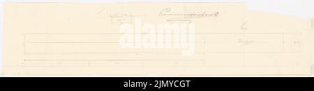 Klomp Johannes Franziskus (1865-1946), Dreifaltigkeitskirche (mit Pfarrhaus), Dortmund (1897-1898): Skizze zur Kommunionsbank. Bleistift auf Transparent, 17,6 x 71,3 cm (einschließlich Scankanten) Stockfoto