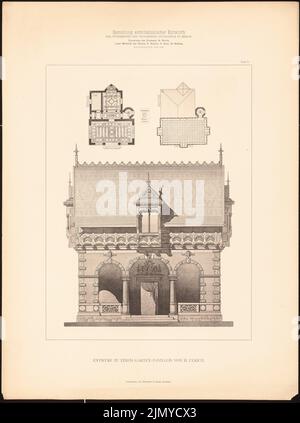 Ulrich H., Gartenpavillon. (Aus: Collective Architect. Entwürfe D. Studenten der TH Berlin, 1881-1882, hrsg. Lichtdruck auf Papier, 58,1 x 43,3 cm (inklusive Scankanten) Stockfoto
