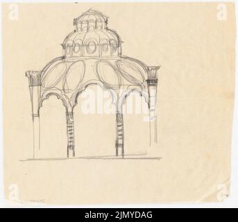 Klomp Johannes Franziskus (1865-1946), St. Martinus, Olpe (1894-1909): Cut. Bleistift auf Transparent, 23,2 x 26,6 cm (einschließlich Scankanten) Stockfoto