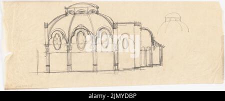 Klomp Johannes Franziskus (1865-1946), St. Martinus, Olpe (1894-1909): Cut. Bleistift auf Transparent, 17,3 x 42,6 cm (einschließlich Scankanten) Stockfoto