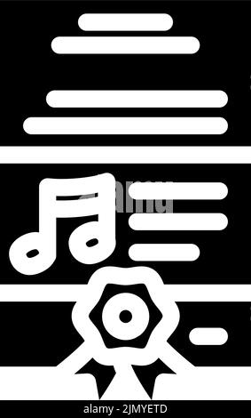 Vektorgrafik für Medienelemente mit Glyphen-Symbolen Stock Vektor