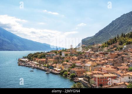 Blick auf Limone sul Garda Stockfoto