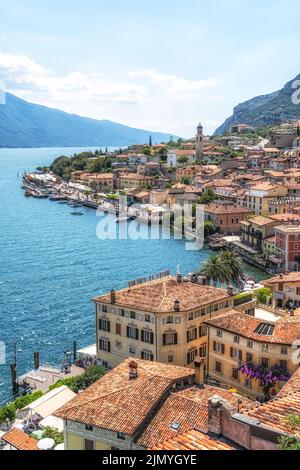 Blick auf Limone sul Garda Stockfoto