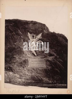 Unbekannter Fotograf, Denkmal Kaiser Wilhelm I. und Friedrich III. In Giebichenstein, Halle/Saale (1894): Ansicht des Denkmals vom 18. Oktober 1890. Foto, 31,2 x 23,8 cm (einschließlich Scankanten) Stockfoto