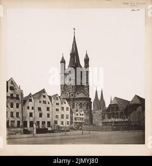 Königlich-preußisches Messbild, St. Martin und Domtürme, Köln (ohne dat.): Ansicht. Foto, 43,8 x 42,7 cm (einschließlich Scankanten) Stockfoto