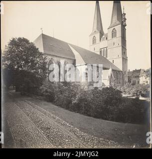 Königlich-preußische Messansicht, St. Nikolai Kirche (Schäferkirche), Quedlinburg (ohne Datum): Nordostansicht. Foto, 39,7 x 40,3 cm (einschließlich Scankanten) Stockfoto