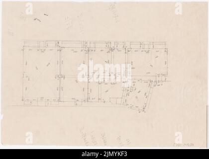 Böhmer Franz (1907-1943), Park Hotel in Posen (1940-1940): Lageplan. Bleistift auf Transparent, 30 x 42 cm (einschließlich Scankanten) Stockfoto