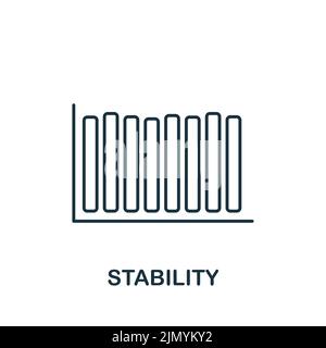 Stabilitäts-Symbol. Monochromes, einfaches Symbol für Vorlagen, Webdesign und Infografiken Stock Vektor