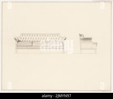 Böhmer Franz (1907-1943), Park Hotel in Posen (1940-1940): Sofa. Bleistift auf Transparent, 37,8 x 46 cm (einschließlich Scankanten) Stockfoto