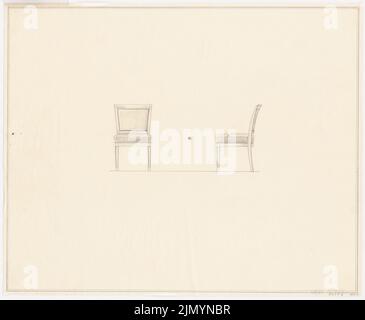 Böhmer Franz (1907-1943), Park Hotel in Posen (1940-1940): Stuhl. Bleistift auf Transparent, 38,1 x 46,4 cm (einschließlich Scankanten) Stockfoto