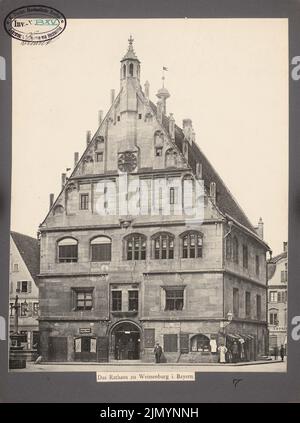 Unbekannter Fotograf, Rathaus, Weißenburg (ohne Datum): Fassade zum Markt. Foto, 31,5 x 23,5 cm (einschließlich Scankanten) Stockfoto