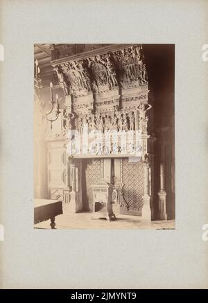 Neurdein, Hôtel de Ville, Antwerpen (ohne Dat.): Kamin im Bürgermeisterzimmer. Foto, 42,7 x 30,7 cm (einschließlich Scankanten) Stockfoto