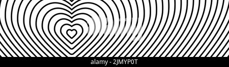 Herz Liebe Linie Hintergrund op Art Stock Vektor