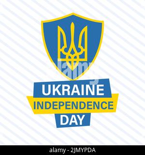 Unabhängigkeitstag in der Ukraine. Urlaub in der Ukraine ist August 24. Hintergrund, Poster, Karte, Bannervektor Illustration Stock Vektor