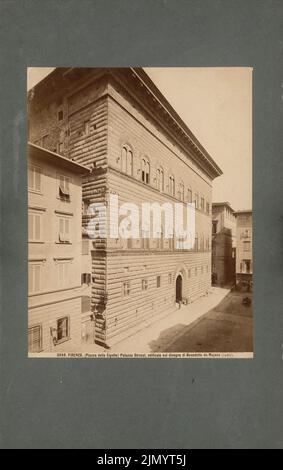 Sangallo der ältere Antonio da, Palazzo Strozzi in Florenz (ohne dat.): Seitenansicht. Foto, 38,9 x 24,5 cm (einschließlich Scankanten) Stockfoto