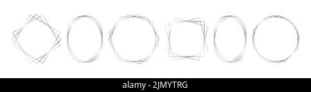 Symbole für geometrische abstrakte Rahmen Stock Vektor