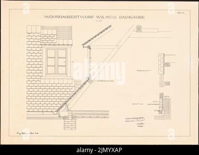 Böhmer Franz (1907-1943), Wohnhaus (1925-1925): Leichter, 1:10. Tinte auf Karton, 51 x 69,9 cm (einschließlich Scankanten) Stockfoto