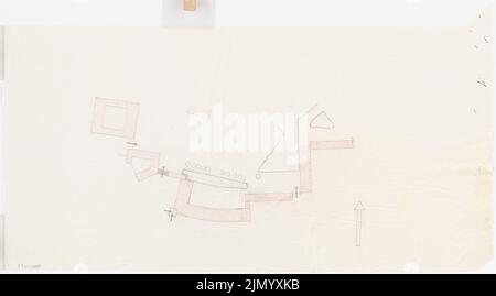 Böhmer Franz (1907-1943), Stadtplanung, Bipial Task 2 Sommersemester 1932 (1932): Lageplan. Bleistift, farbiger Bleistift auf Transparent, 43,6 x 78,7 cm (einschließlich Scankanten) Stockfoto