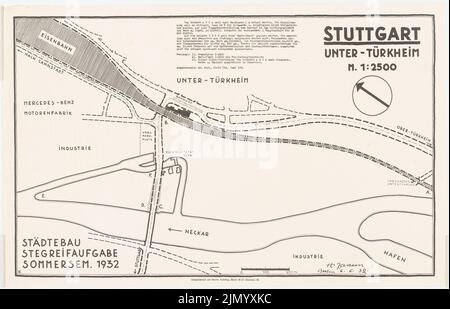 Böhmer Franz (1907-1943), Stadtentwicklung, Bipial Task 3 Sommersemester 1932 (6. Juni 1932): Task. Druck auf Papier, 48,7 x 75,8 cm (einschließlich Scankanten) Stockfoto