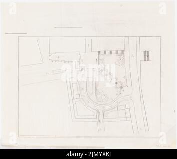 Böhmer Franz (1907-1943), Stadtentwicklung, Bipfischaufgabe 5 Wintersemester 1931/32 (1931-1932): Lageplan. Bleistift auf Transparent, 48,2 x 57 cm (einschließlich Scankanten) Stockfoto