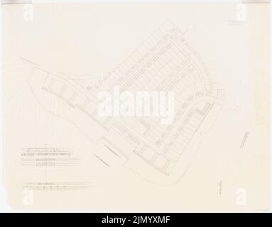 Böhmer Franz (1907-1943), Stadtplanung, Bipialaufgabe 3 Sommersemester 1932 (1932): Lageplan 1: 1000. Bleistift auf Transparent, 61,8 x 79 cm (einschließlich Scankanten) Stockfoto