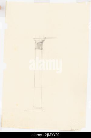 Böhmer Franz (1907-1943), Reichsministerium für Ernährung und Landwirtschaft in Berlin-Mitte (1938-1938): Säule. Bleistift auf Transparent, 70,3 x 48,5 cm (einschließlich Scankanten) Stockfoto