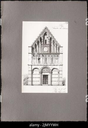 Schmalz Otto (1861-1915), Reiseskizzen aus Italien (20. April 1887): Pisa: Camposanto (Ansicht). Tinte auf Papier, 42,7 x 30,9 cm (einschließlich Scankanten) Stockfoto