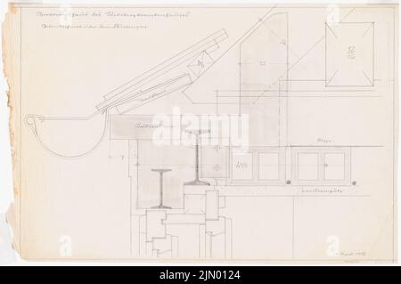 Böhmer Franz (1907-1943), Gräfin-Rittberg-Krankenhaus in Berlin-Lichterfelde (8. April 1935): Operationshaus: Detailschnitt. Bleistift auf Transparent, 67 x 100,8 cm (einschließlich Scankanten) Stockfoto