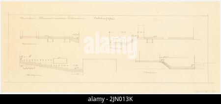 Böhmer Franz (1907-1943), niederländischer Regierungsrat Fuhrmann in Berlin-Zehlendorf (1935-1935): Sockel: Ansichten. Bleistift auf Transparent, 32,2 x 75,1 cm (einschließlich Scankanten) Stockfoto